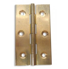 Charnière en laiton poli et axe inox