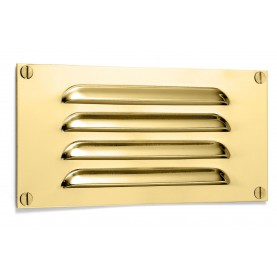 Grille d'aération rectangulaire forme louvre en laiton