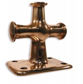 Bollard en croix en bronze masif