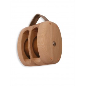 Double traditional ashwood blocks for boats