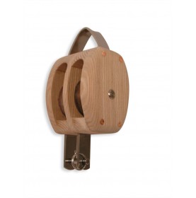 Poulie traditionnelle "Havraise" double + ringot pour bateau