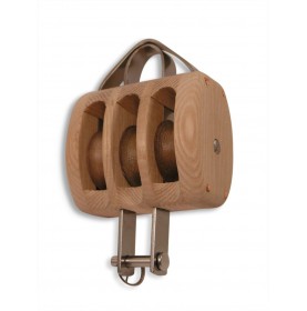 Poulie traditionnelle "Havraise" triple + ringot pour bateau