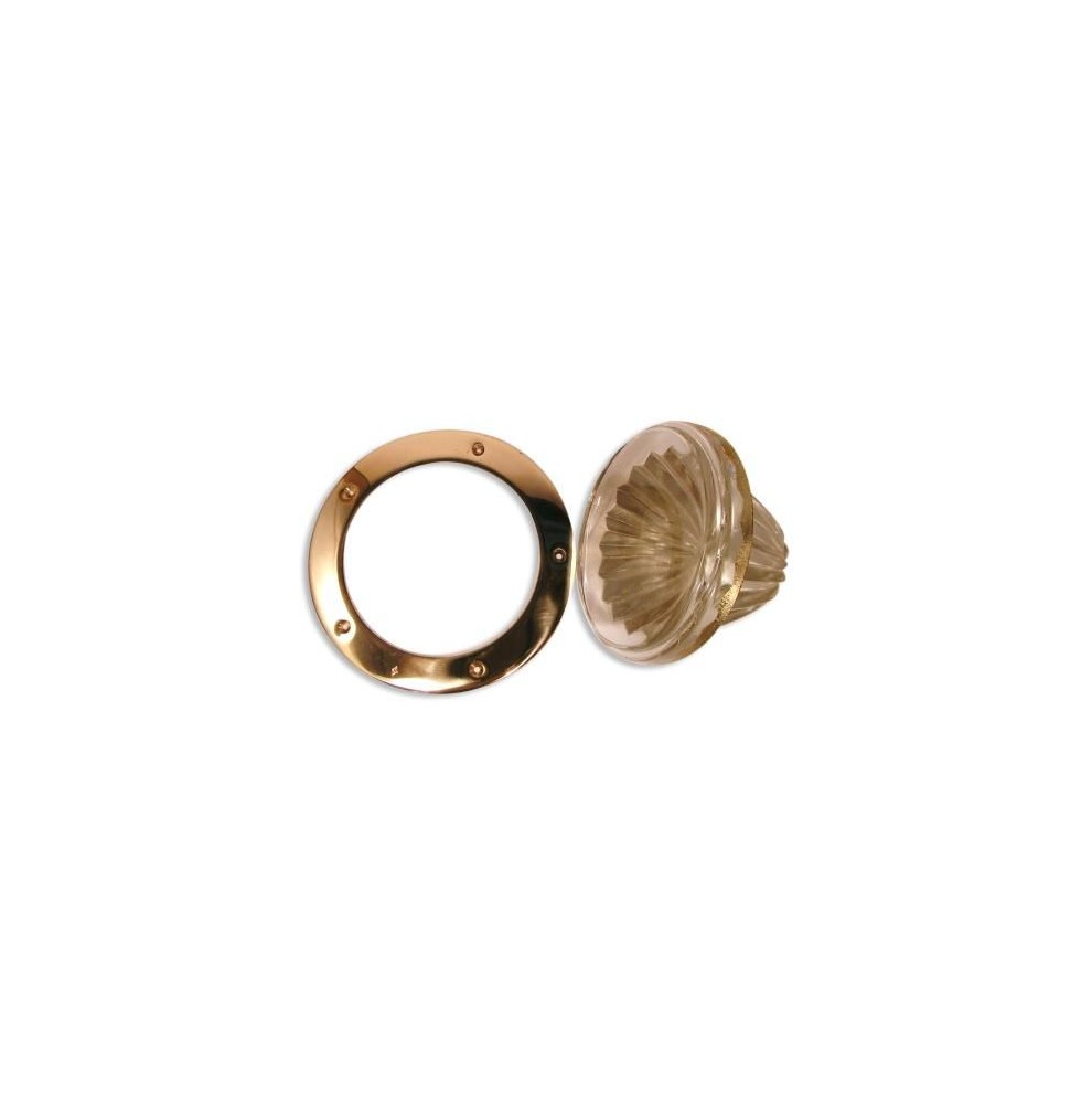 VERRE A PRISME CITRON? CADRE BRONZE