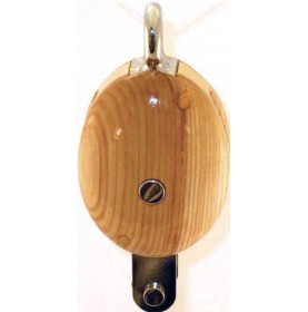 Simple with becket yachting block varnished ash