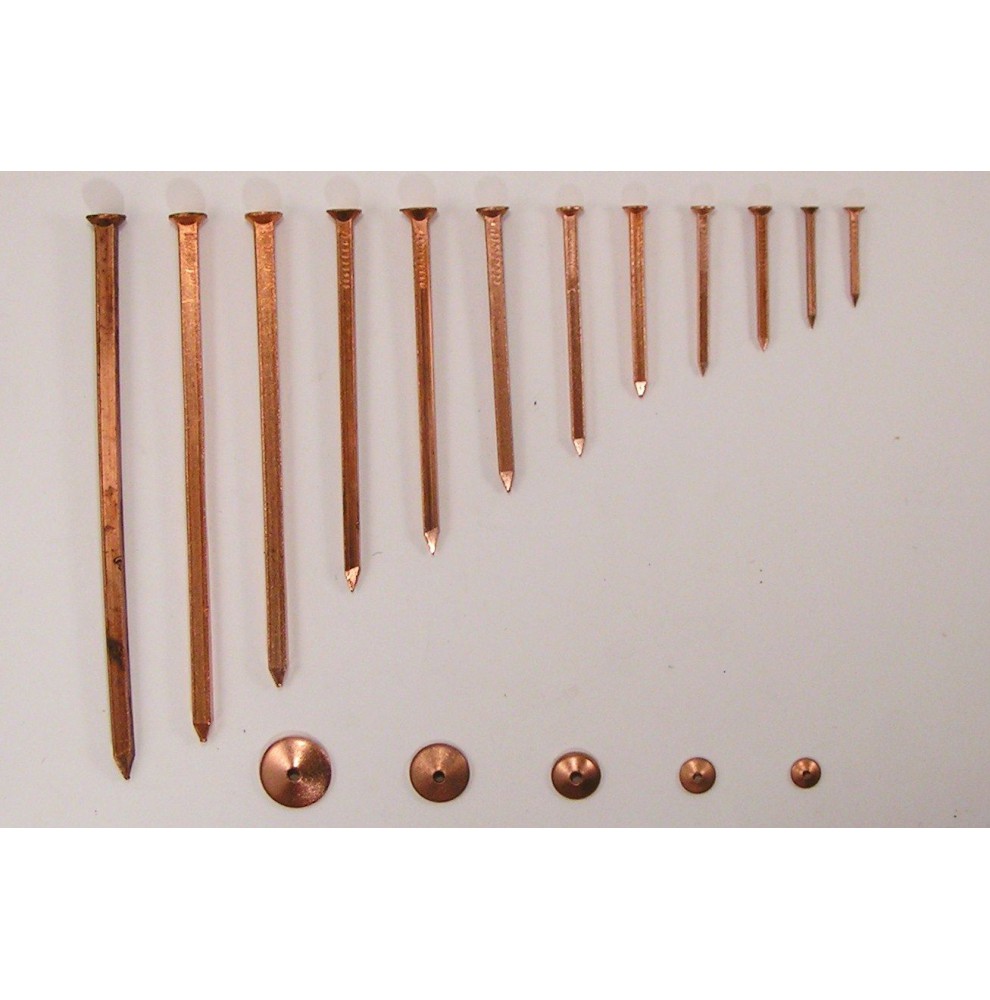 Square copper boatnails