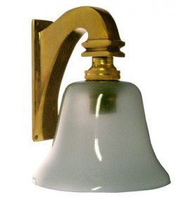 BRASS BRACKET LAMP WITH SHADE