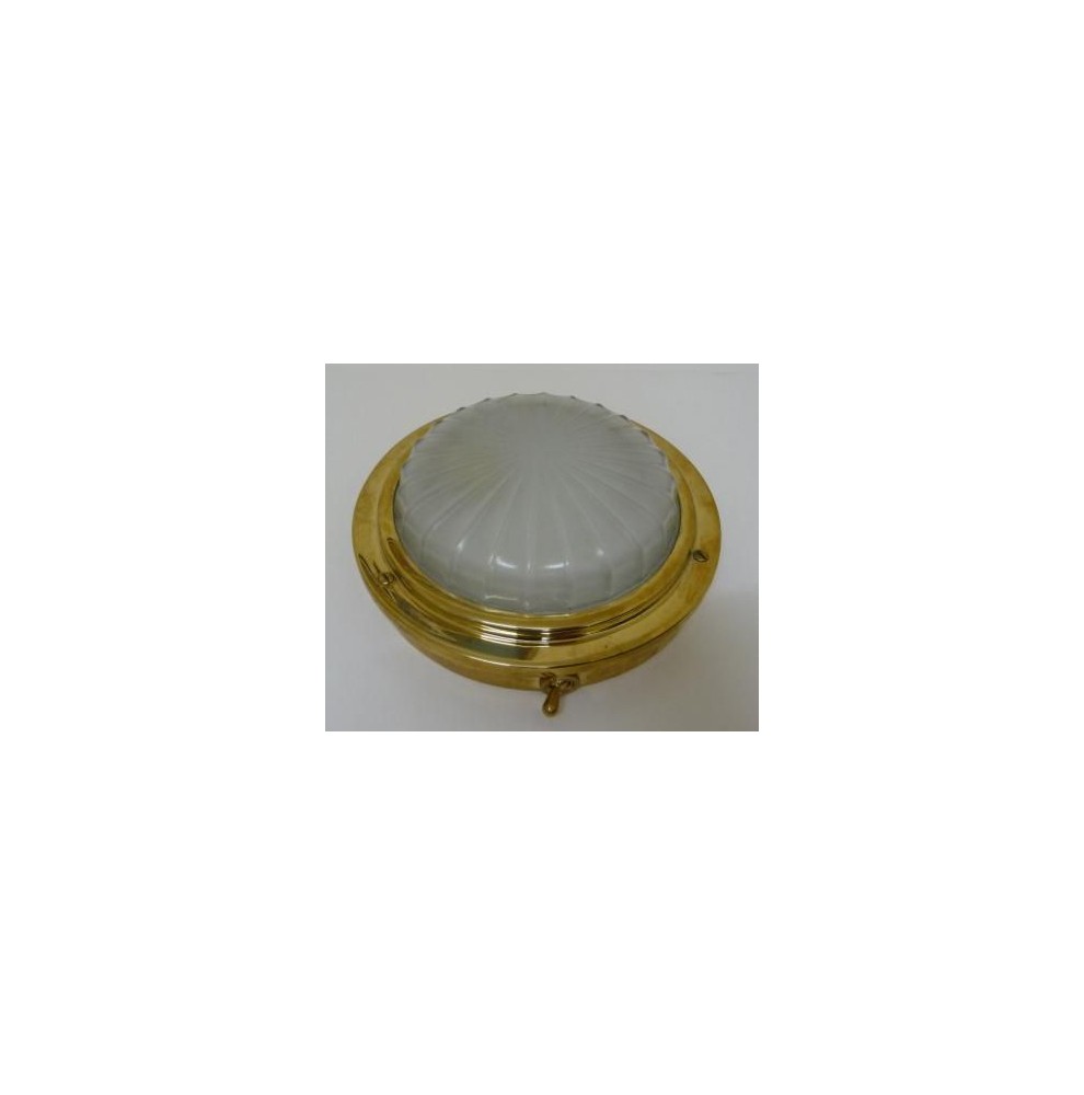 PLAFONIERA IN OTTONE LUCIDO PESANTE