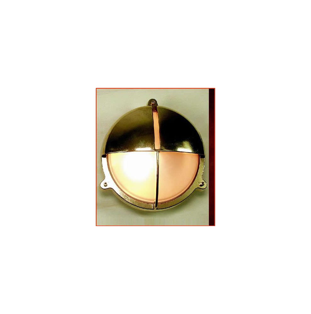 Lampe circulaire avec cache en laiton