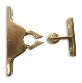 Brass spring type door catch