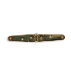 Long thick brass strap hinge