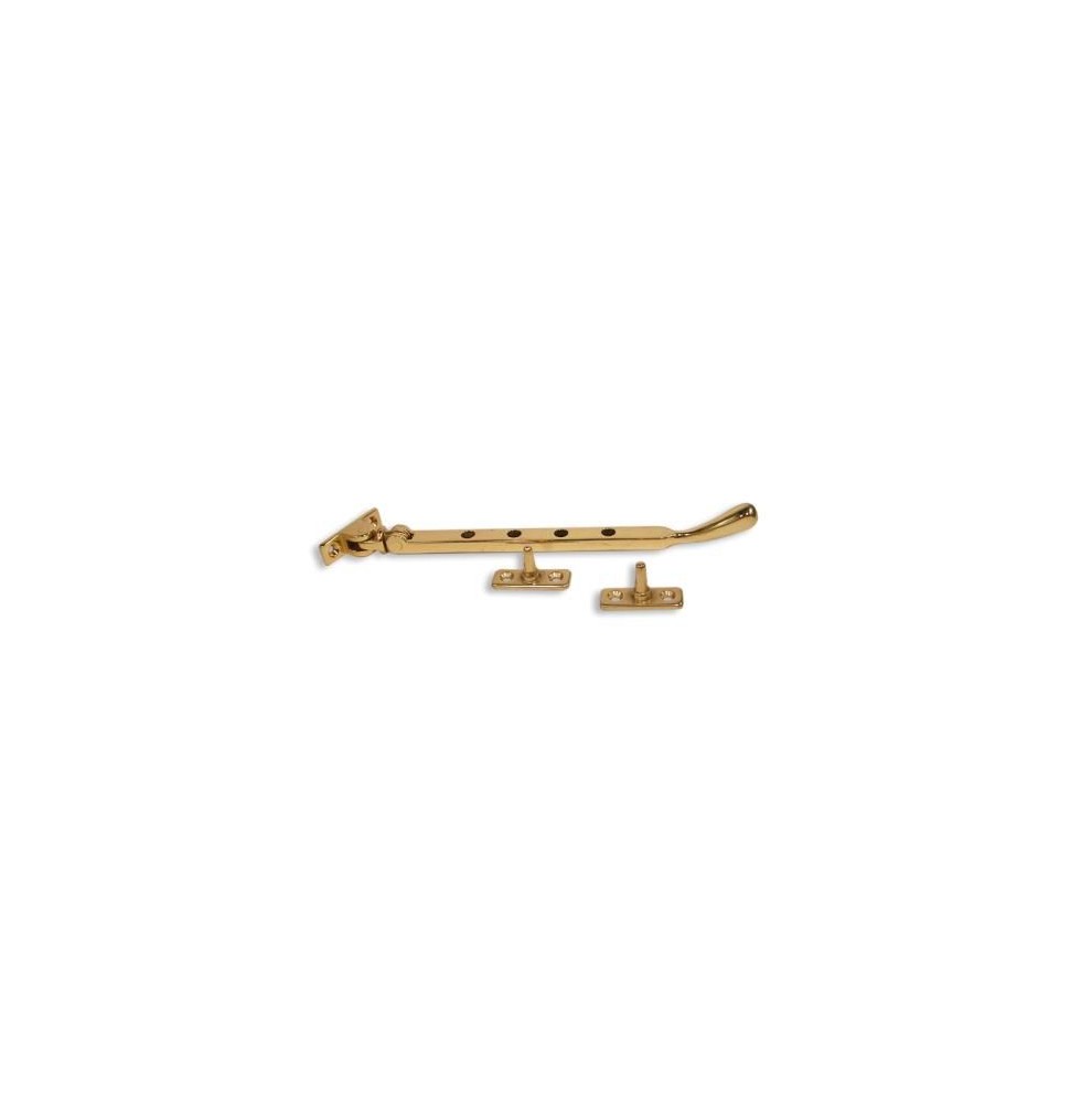 Brass casement stay with 2 pins