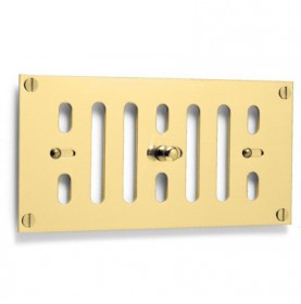 Brass rectagular and closable hit and miss ventilator
