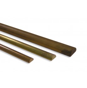 Profilo 1/2 rotondo in ottone