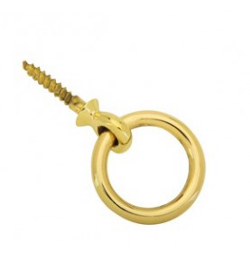 Brass ringbolt screw