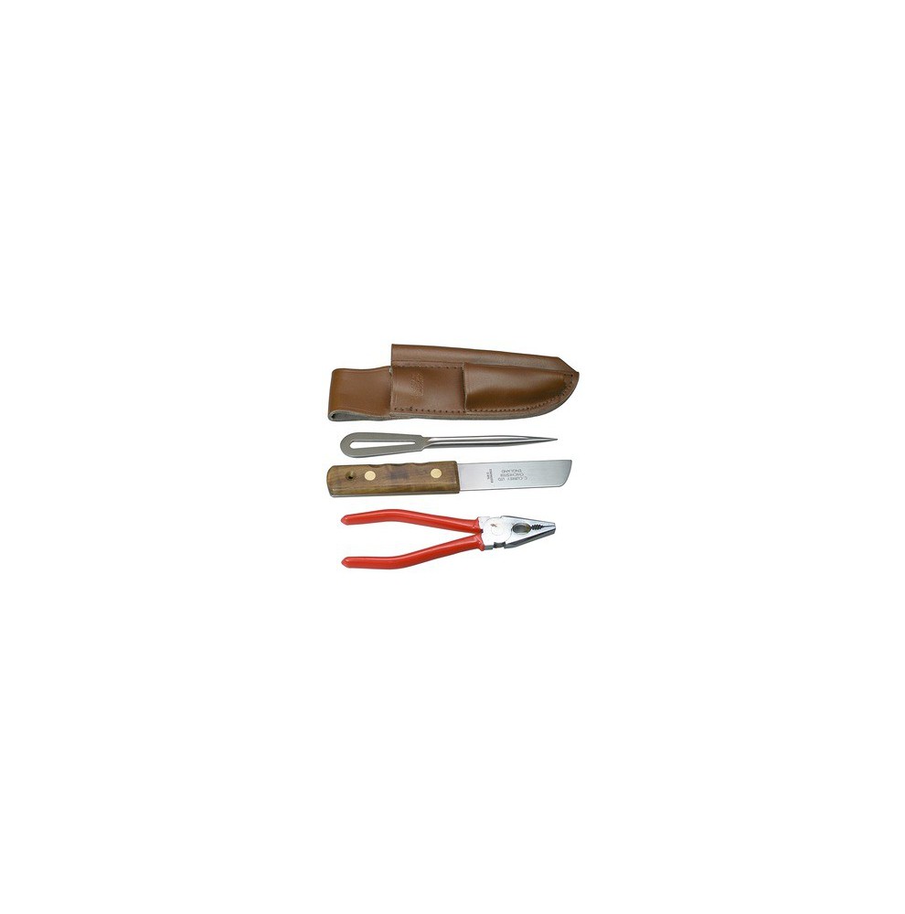 Couteau de gabier avec étui et outils pour matelottage