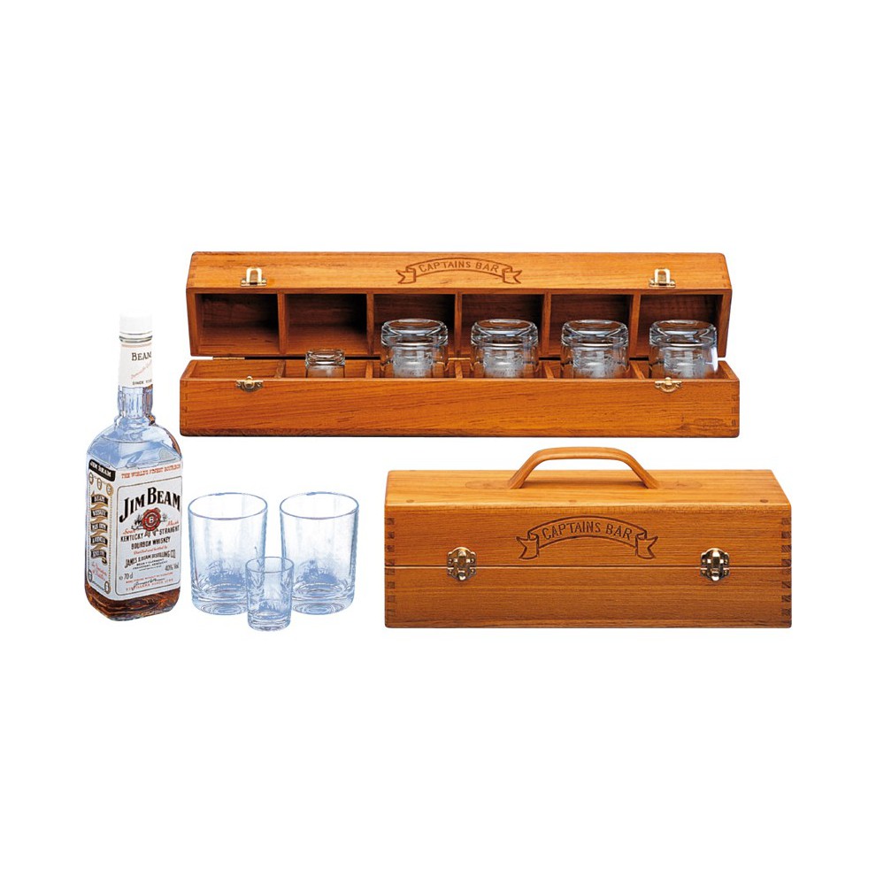 Coffret de verres à Whisky "CAPTAINS BAR"