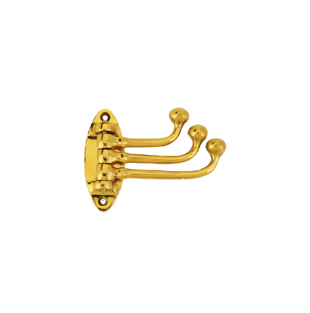 PORTE MANTEAU RABATTABLE LAITON PLATINE OVALE