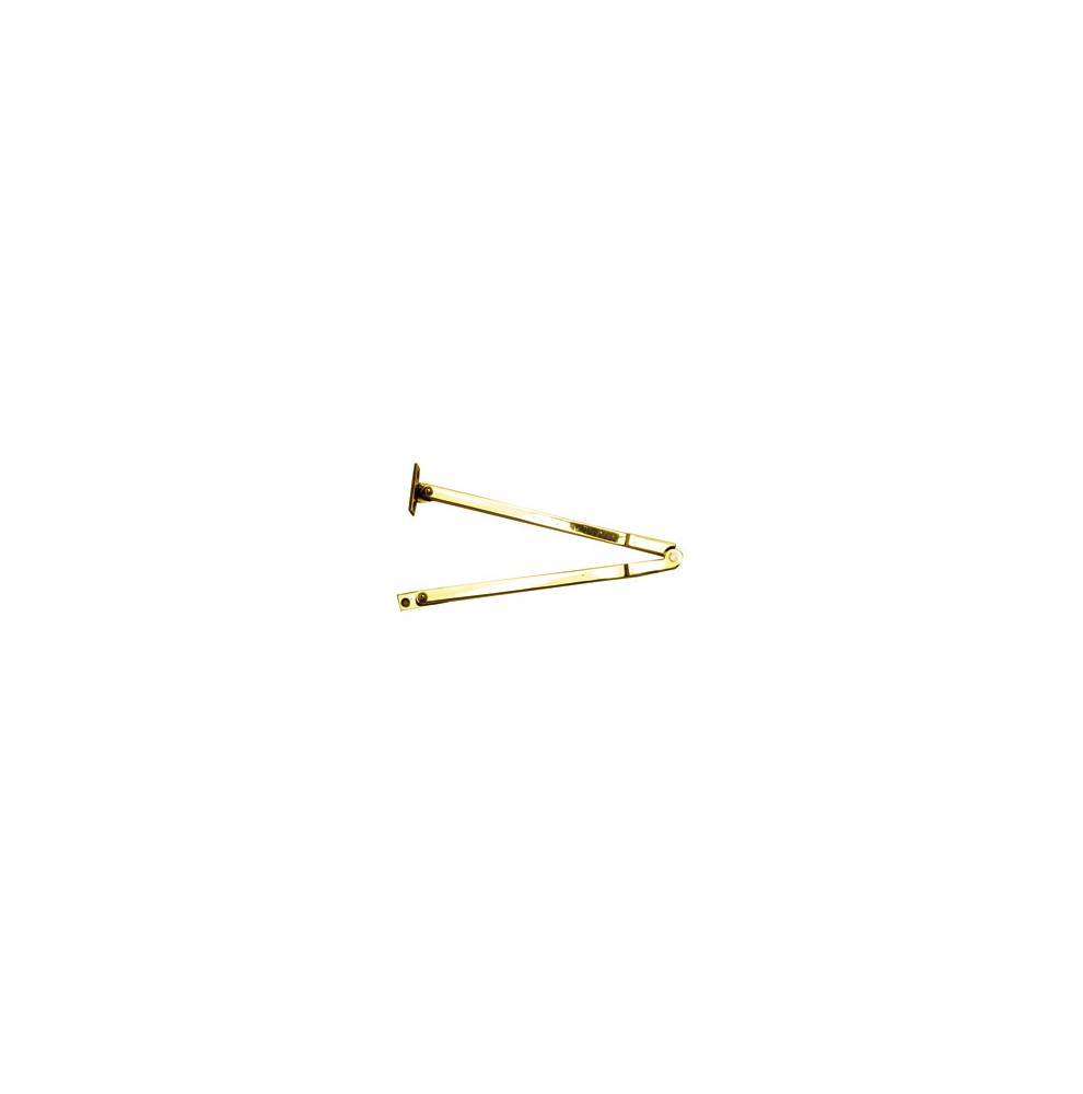 Heavy folding hatch stay in polished brass