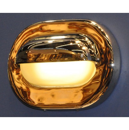 Lampe ovale type liseuse en laiton pour bateau