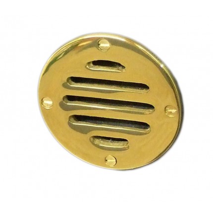 Petite grille d'aération ronde en laiton 83 mm