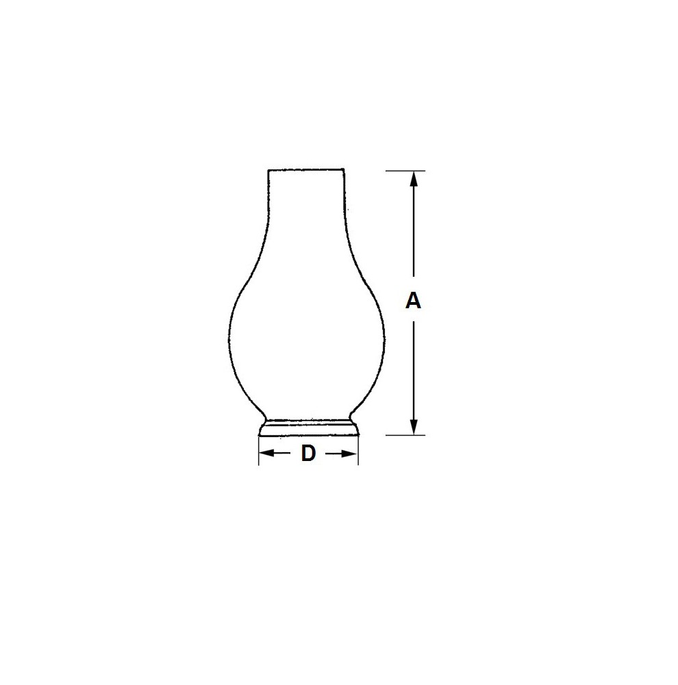 Vetro di ricambio per lampada a petrolio