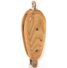 Fiddle with becket Yachting block varnished ash