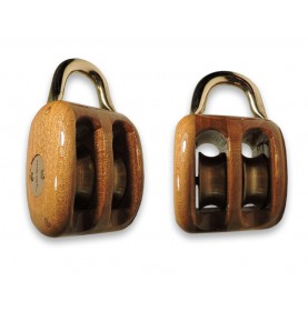 Bozzello doppio "Eleganza" in olmo e bronzo