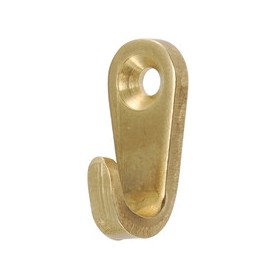 Miniature hook in polished brass