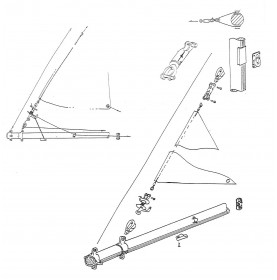 Schéma emplacement emmagasineur de voile