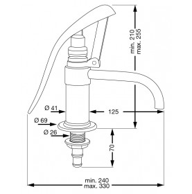 LEVER GALLEY PUMP IN BRASS