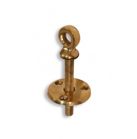 Table screw with eye on round plate