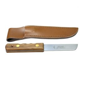 Small rigger's knife in stainless steel with his case