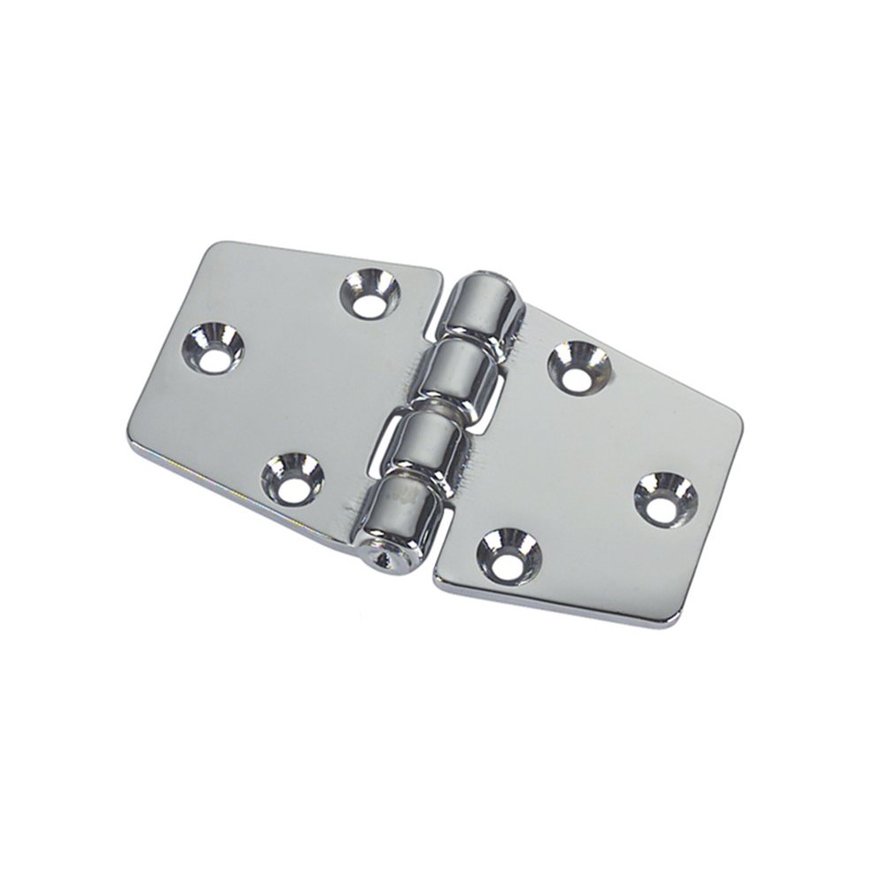 Charnière trapézoïdale en laiton chromé 95x55x4mm