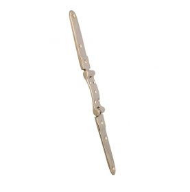 Thick brass skylight hinge with curve center