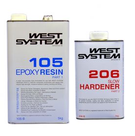 Pack résine epoxy prise lente WEST SYSTEM 105/206