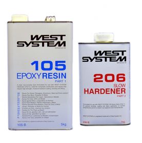 West System 105/206 Epoxy resin 5+1kg slow hardener