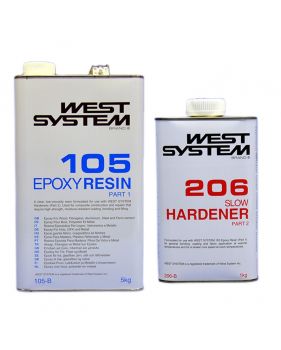 Pack résine epoxy prise lente WEST SYSTEM 105/206