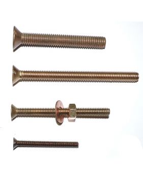 Bronze machine screw slotted countersunk head