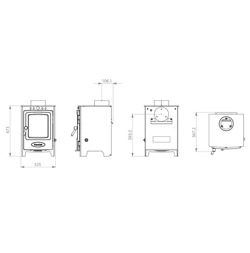 Wood stove for boat willow Ecodesing