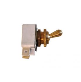 Interrupteur laiton avec sa plaque 12/24V