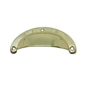 Thin brass drawer pull