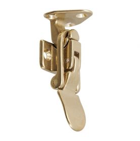 Brass polished fastener with interior-angle plate