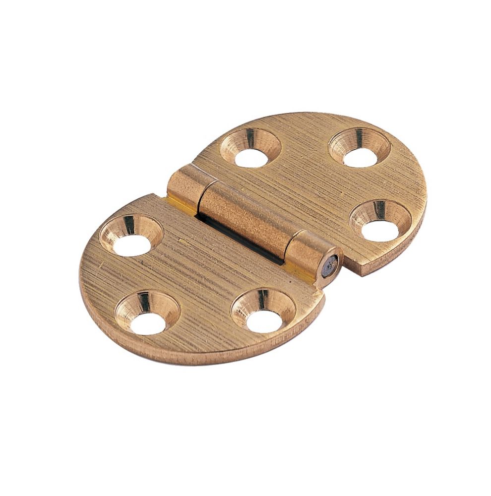 Round brass hinge 47x30mm