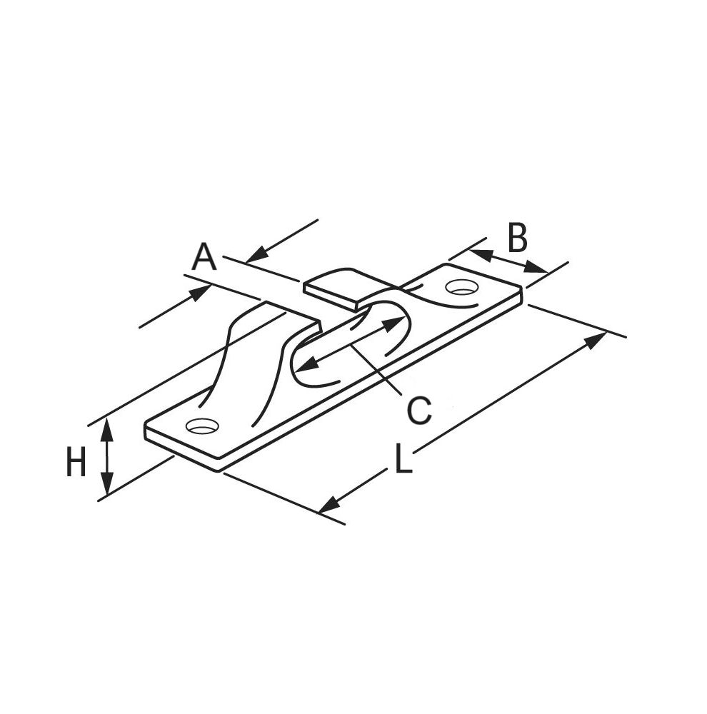 Bronze straight fairlead for boats