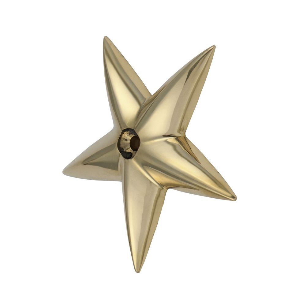 Bevelled star in polished brass