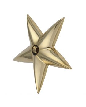 Bevelled star in polished brass