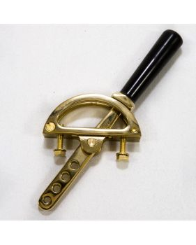 Engine control lever in polished bronze