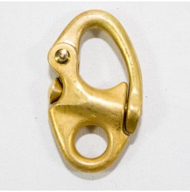 Snap-shackle with fixed eye in manganese bronze