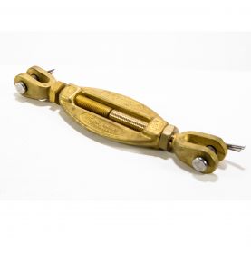 Egg-shaped turnbuckle in bronze