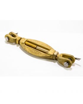 Egg-shaped turnbuckle in bronze